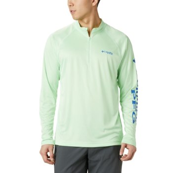 Columbia Muške Puloveri - PFG Terminal Tackle 1/4 Zip Zelene | TLPA-36097
